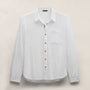 Salt Shrunk Muslin Long Sleeve Shirt in White | James Perse Los Angeles
