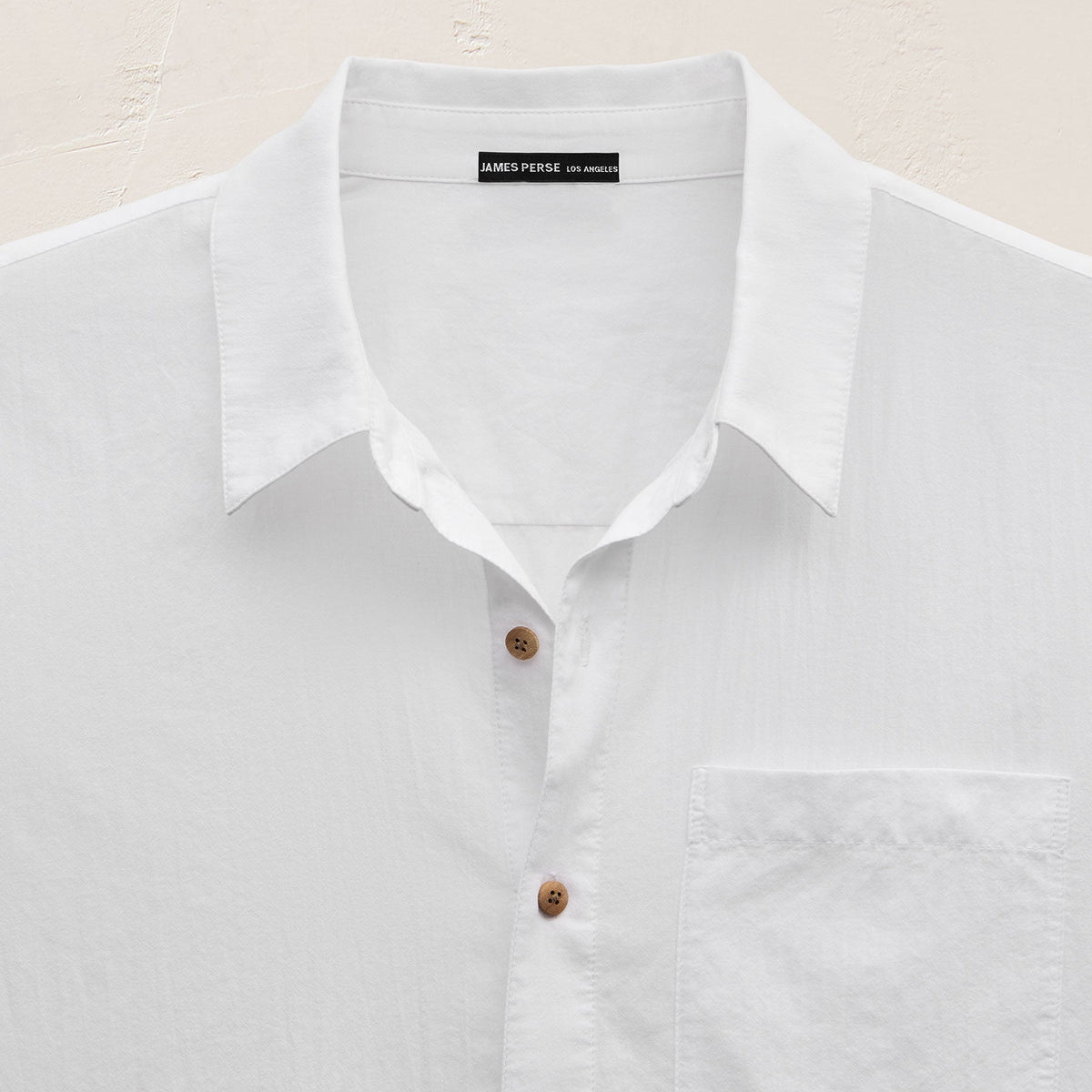 Salt Shrunk Muslin Long Sleeve Shirt in White | James Perse Los Angeles