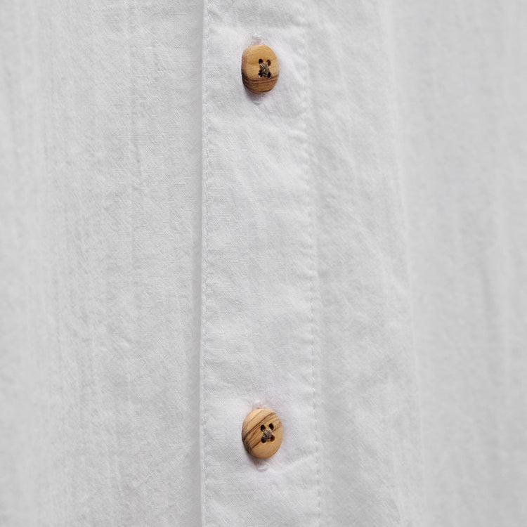 Salt Shrunk Muslin Long Sleeve Shirt in White | James Perse Los Angeles
