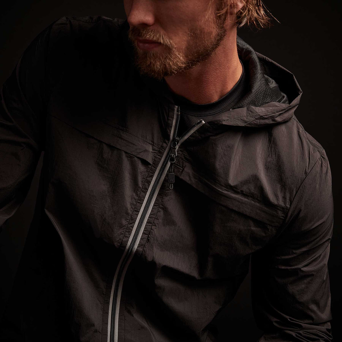Y/OSEMITE Nylon Windbreaker - Black | James Perse Los Angeles
