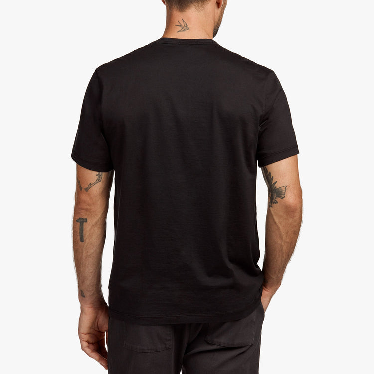 Short Sleeve Soft Touch Jersey Crew in Black | James Perse Los Angeles