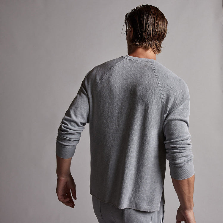 Long Sleeve Thermal Raglan in Breeze Pigment | James Perse Los Angeles