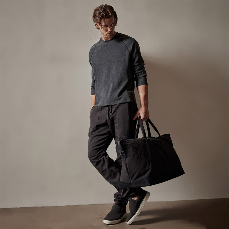 Long Sleeve Thermal Raglan in Magma Pigment | James Perse Los Angeles