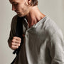 Long Sleeve Thermal Henley in Dapple Pigment | James Perse Los Angeles