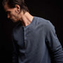 Long Sleeve Thermal Henley in Sea Captain Pigment | James Perse Los Angeles