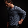 Long Sleeve Thermal Henley in Sea Captain Pigment | James Perse Los Angeles
