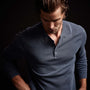 Long Sleeve Thermal Henley in Sea Captain Pigment | James Perse Los Angeles