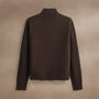Suede Front Zip Up Sweater  in Bronco | James Perse Los Angeles