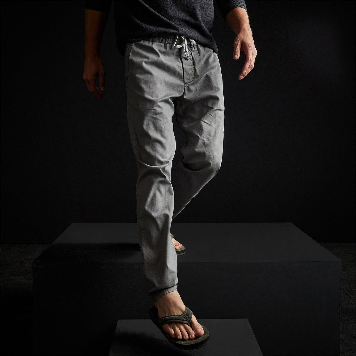 Stretch Canvas Work Pant In Silver Grey Pigment | James Perse Los Angeles