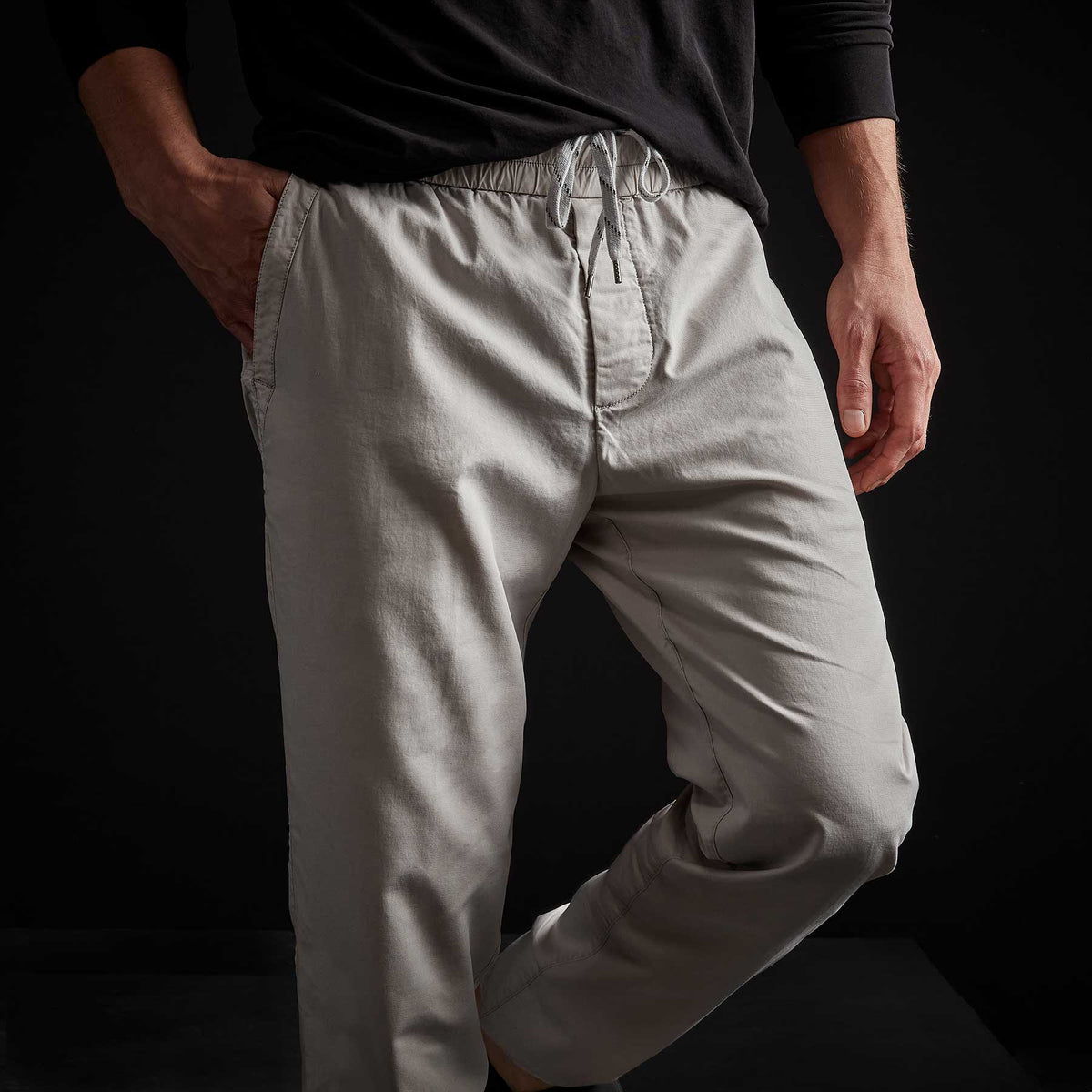 Stretch Canvas Work Pant In Salt Pigment | James Perse Los Angeles