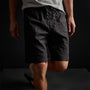 Stretch Canvas Work Short In Black | James Perse Los Angeles