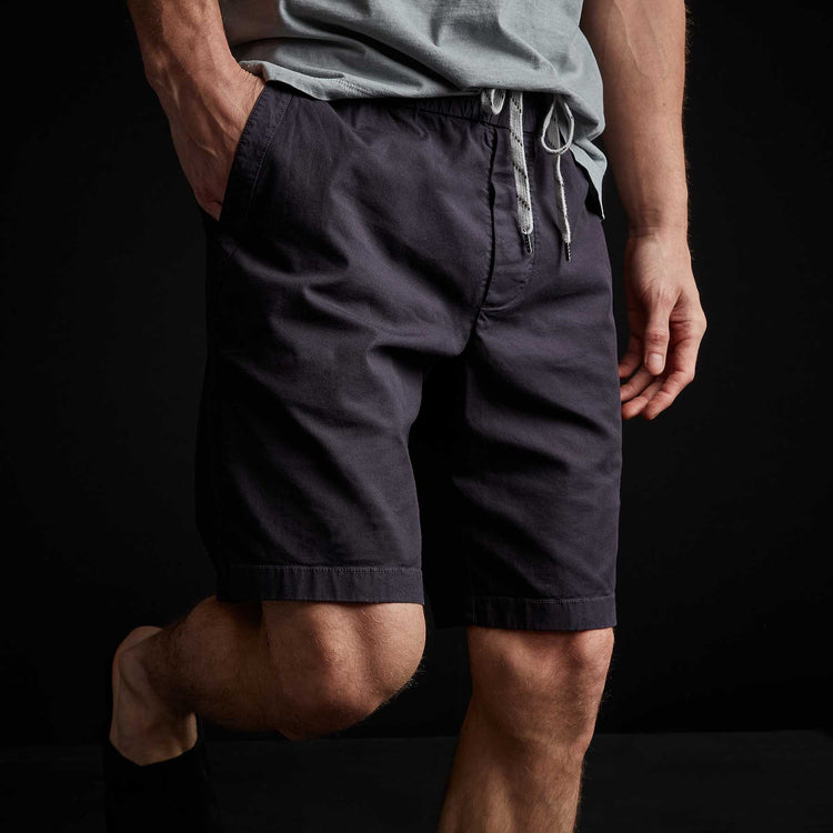 Stretch Canvas Work Short In French Navy | James Perse Los Angeles