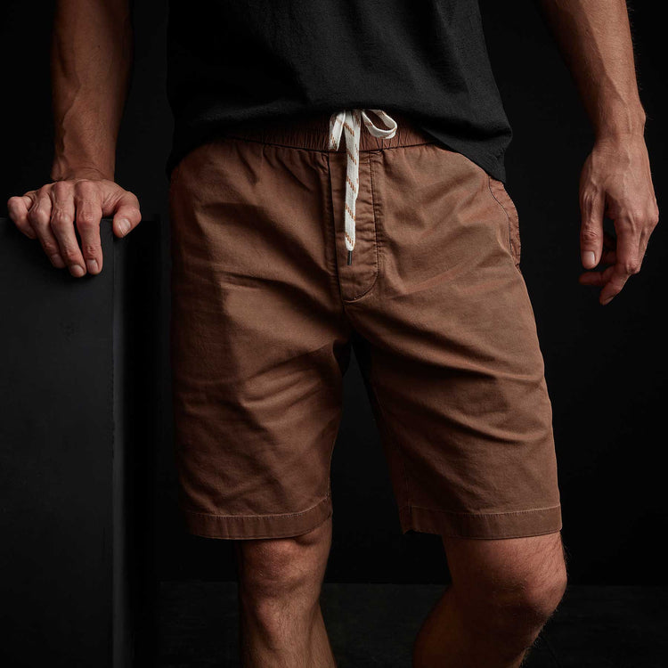 Stretch Canvas Work Short - Malt Pigment | James Perse Los Angeles