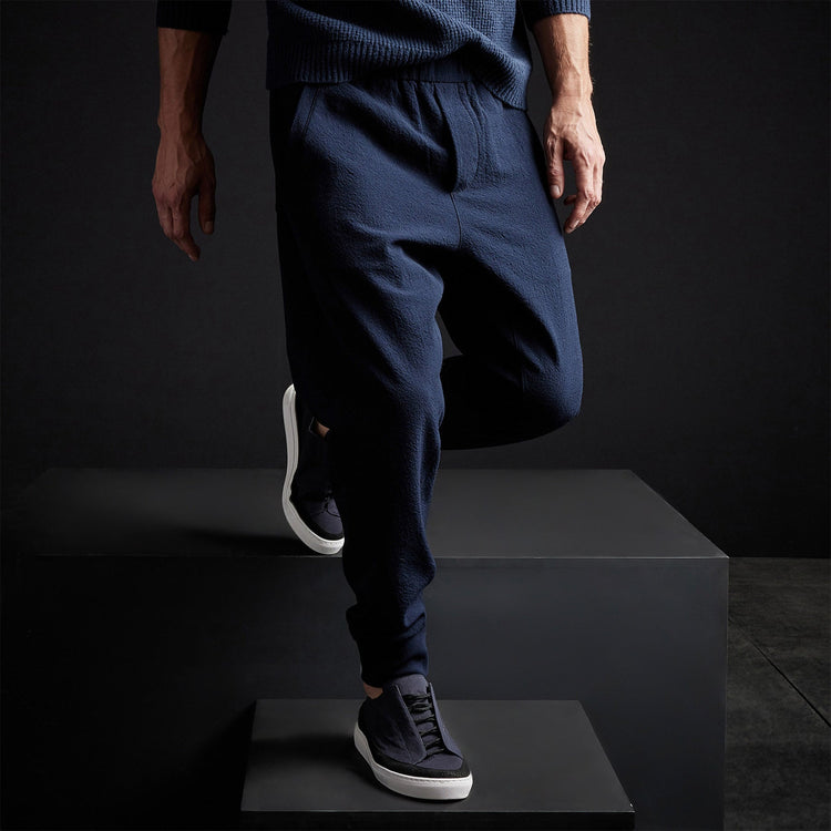 Stretch Wool Pant in Deep Navy | James Perse Los Angeles