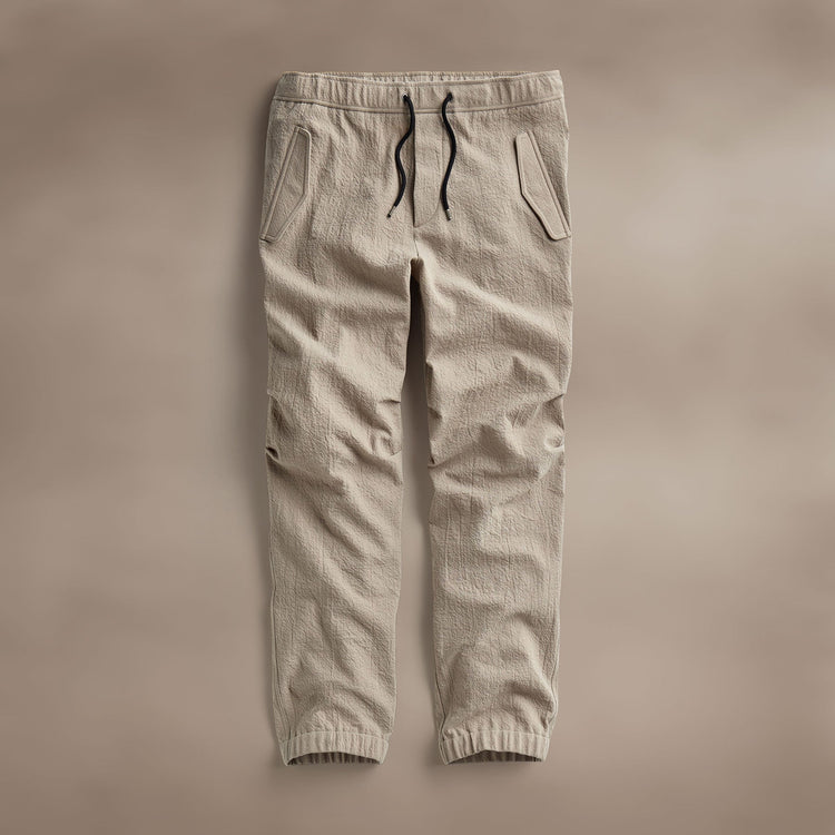 Stretch Poly Wool Flight Pant in Light Tan | James Perse Los Angeles
