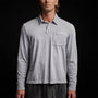 Sueded Jersey Rugby Polo in Blue Fog Pigment | James Perse Los Angeles