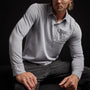 Sueded Jersey Rugby Polo in Blue Fog Pigment | James Perse Los Angeles