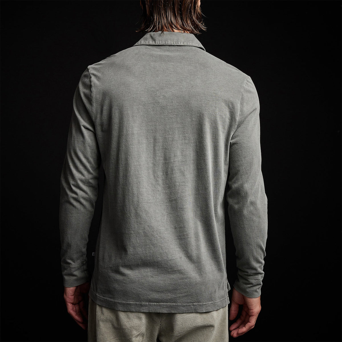 Sueded Jersey Rugby Polo in Fin Pigment | James Perse Los Angeles