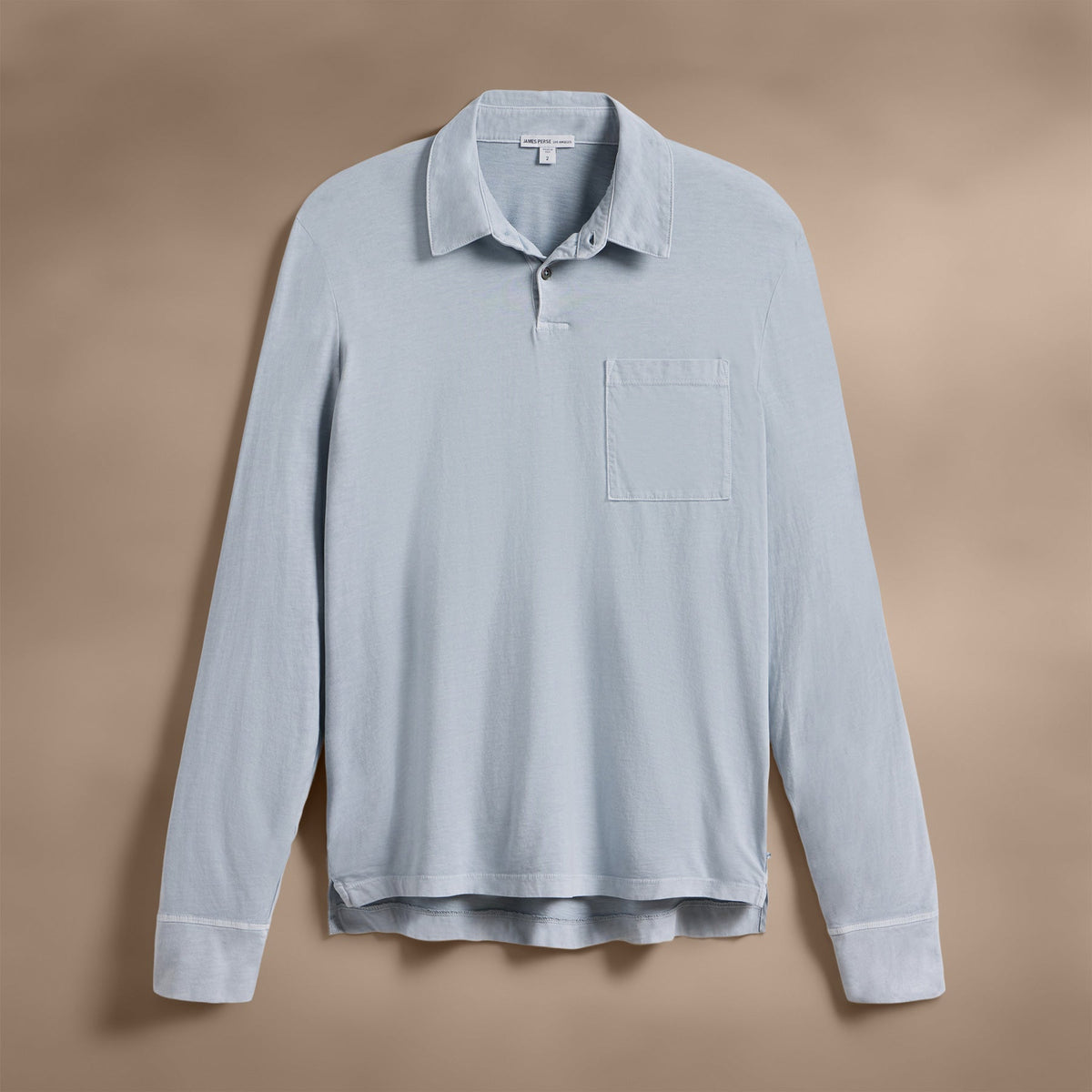 Sueded Jersey Rugby Polo in Grey Glacier Pigment | James Perse Los Angeles