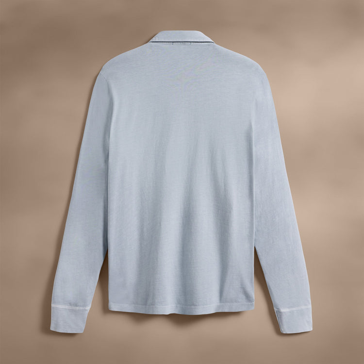 Sueded Jersey Rugby Polo in Grey Glacier Pigment | James Perse Los Angeles