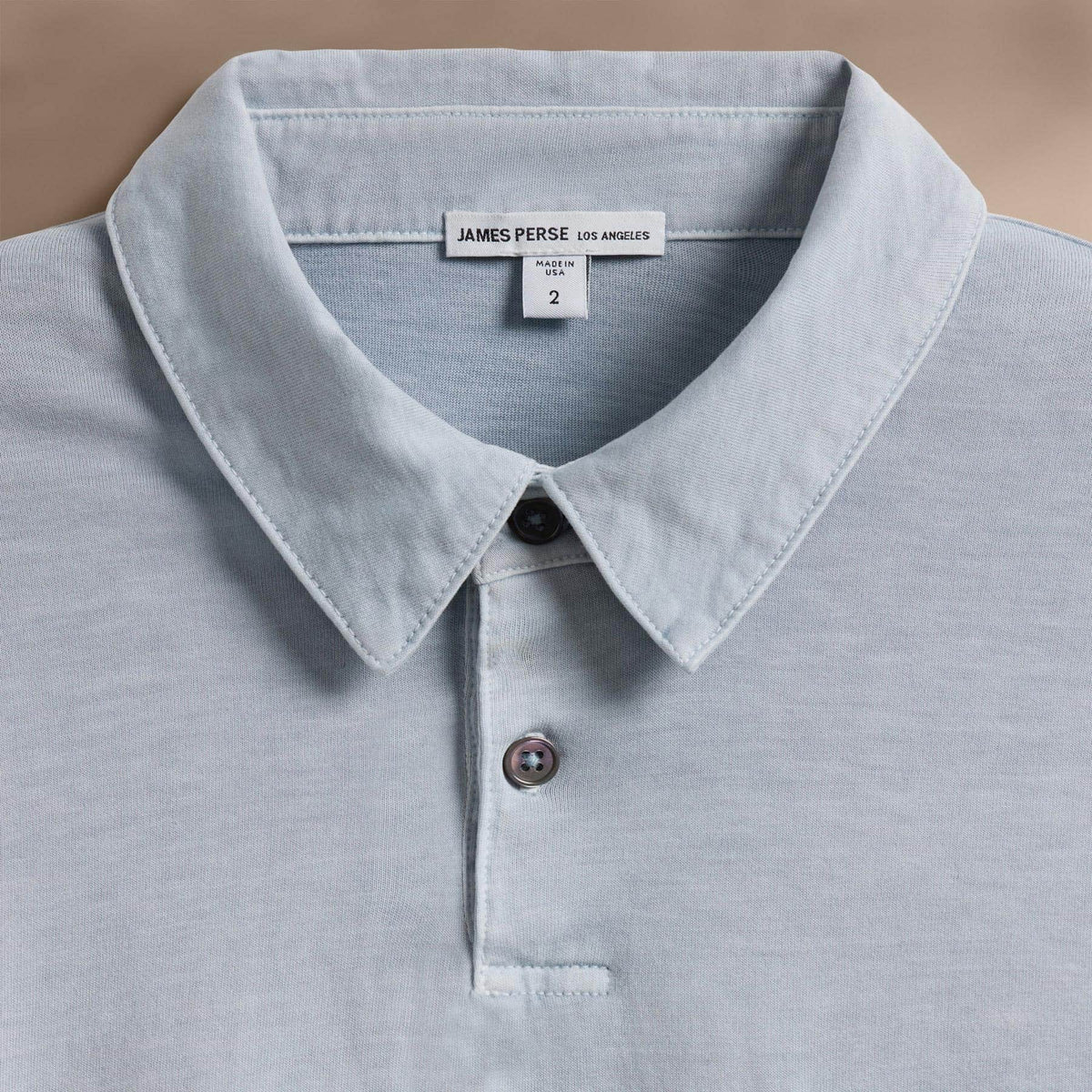 Sueded Jersey Rugby Polo in Grey Glacier Pigment | James Perse Los Angeles
