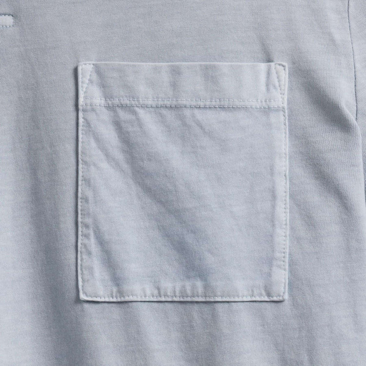 Sueded Jersey Rugby Polo in Grey Glacier Pigment | James Perse Los Angeles