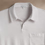 Sueded Jersey Rugby Polo in Light Mist Pigment | James Perse Los Angeles