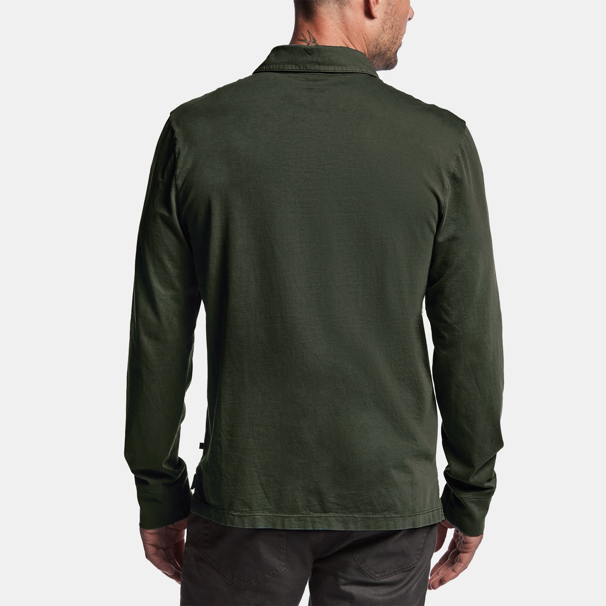 Sueded Jersey Rugby Polo In Marsh Pigment | James Perse Los Angeles