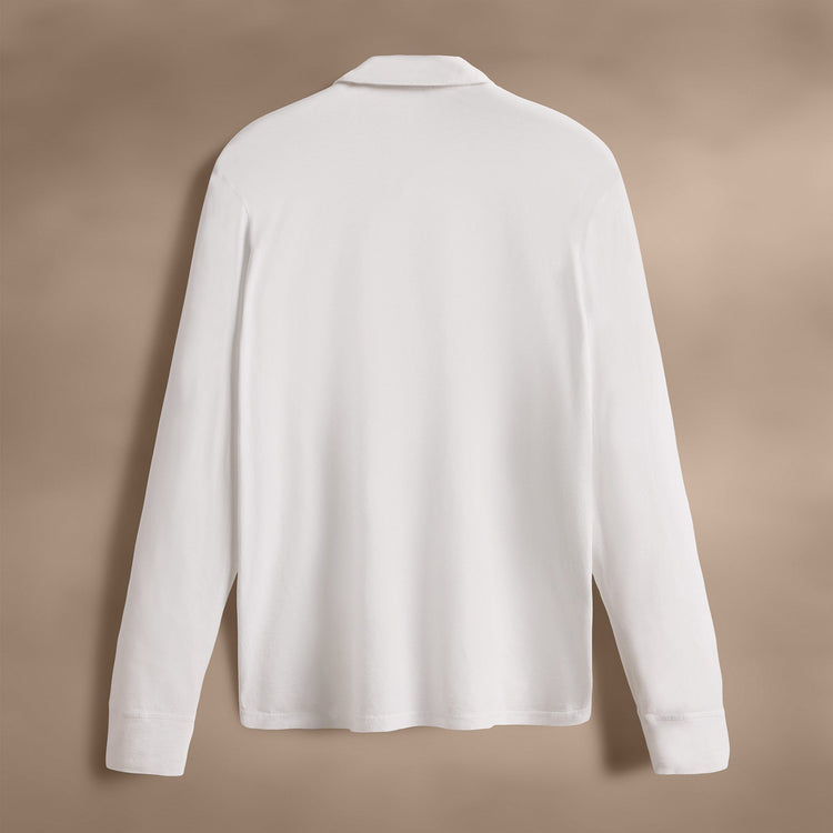 Sueded Jersey Rugby Polo in White | James Perse Los Angeles