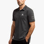 Sueded Jersey Mountain Graphic Polo In Carbon Pigment | James Perse Los Angeles