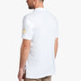 Sueded Jersey Bar Graphic Polo In White | James Perse Los Angeles