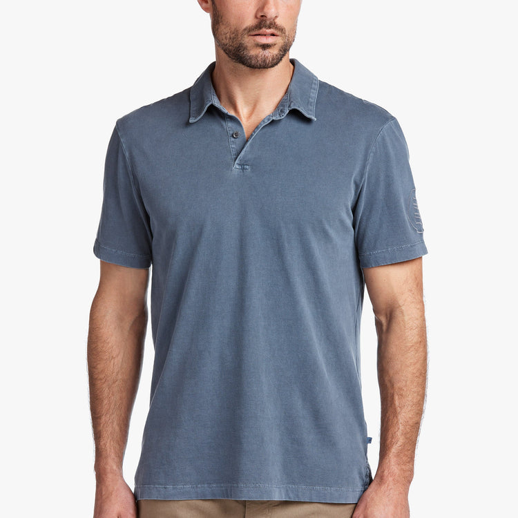 Sueded Jersey Lotus Graphic Polo in North Pigment | James Perse Los Angeles