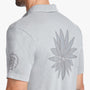 Sueded Jersey Lotus Graphic Polo In Paver Pigment | James Perse Los Angeles