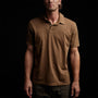 Sueded Jersey Polo in Acorn Pigment | James Perse Los Angeles