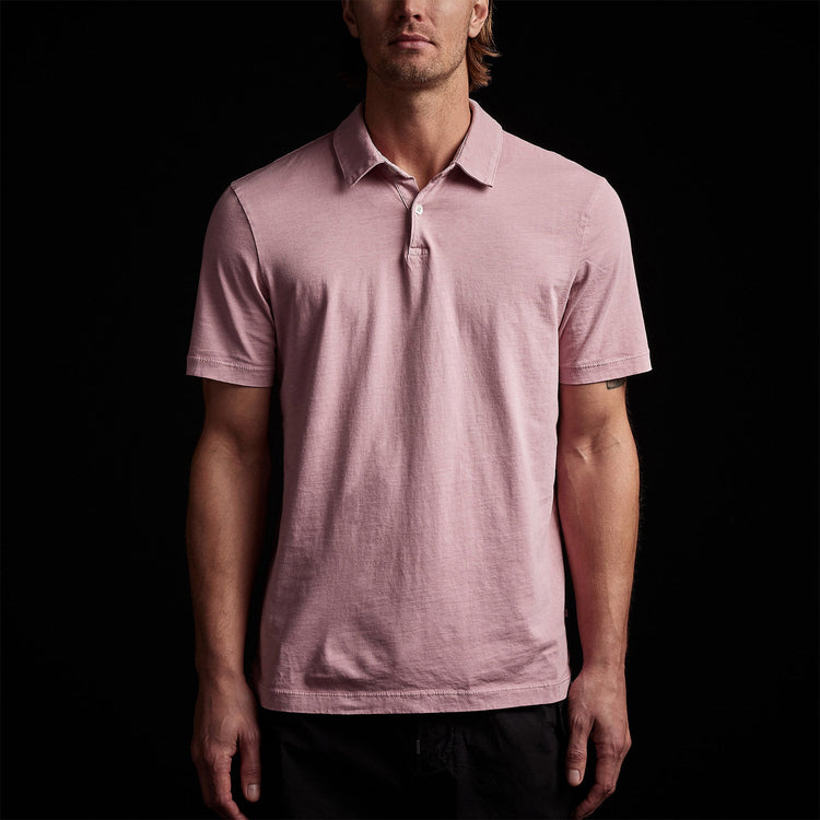 sueded jersey polo antique rose pigment msx3337 | James Perse Los Angeles 