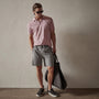 Sueded Jersey Polo in Antique Rose Pigment | James Perse Los Angeles