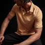 Sueded Jersey Polo in Apricot Pigment | James Perse Los Angeles 
