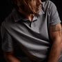 Sueded Jersey Polo in Arsenic Pigment | James Perse Los Angeles