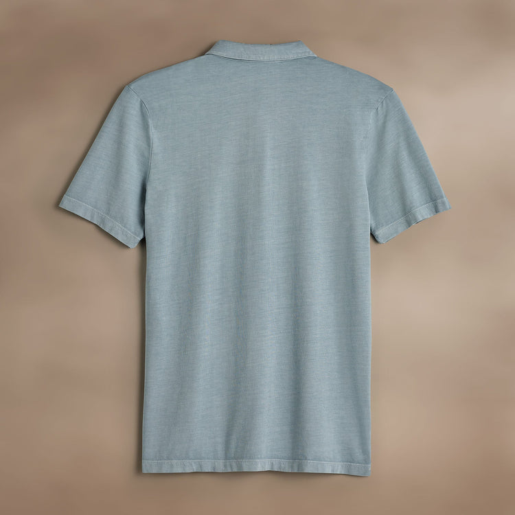 Sueded Jersey Polo in Azure Pigment | James Perse Los Angeles