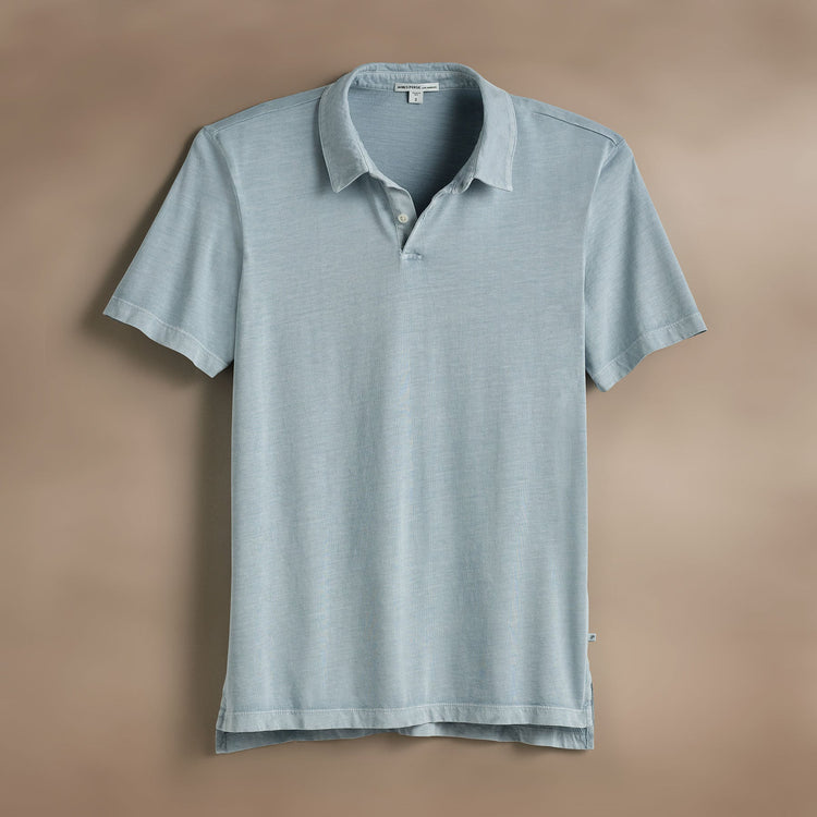 Sueded Jersey Polo in Azure Pigment | James Perse Los Angeles