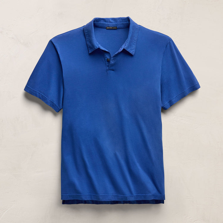 Sueded Jersey Polo in Baltic Blue | James Perse Los Angeles
