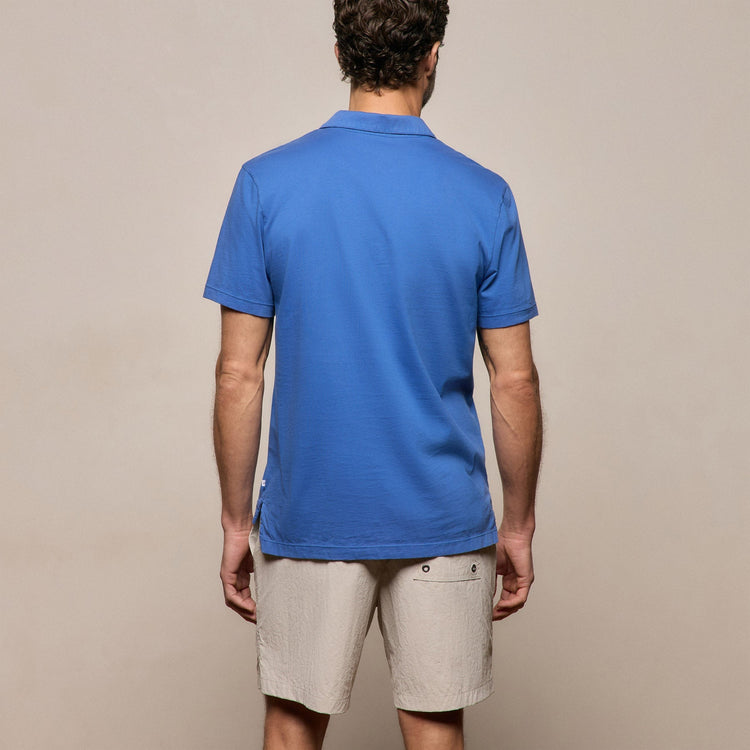 Sueded Jersey Polo in Baltic Blue | James Perse Los Angeles