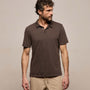 Sueded Jersey Polo in Bark Pigment | James Perse Los Angeles