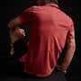 Sueded Jersey Polo in Brick Pigment | James Perse Los Angeles