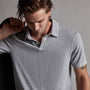 Sueded Jersey Polo in Breeze Pigment | James Perse Los Angeles