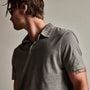 Sueded Jersey Polo in Burro Pigment | James Perse Los Angeles