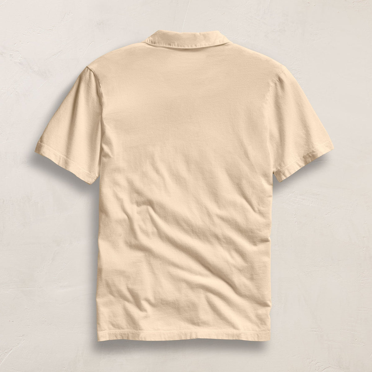 Sueded Jersey Polo in Buttercream Pigment | James Perse Los Angeles