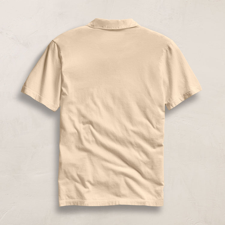Sueded Jersey Polo in Buttercream Pigment | James Perse Los Angeles