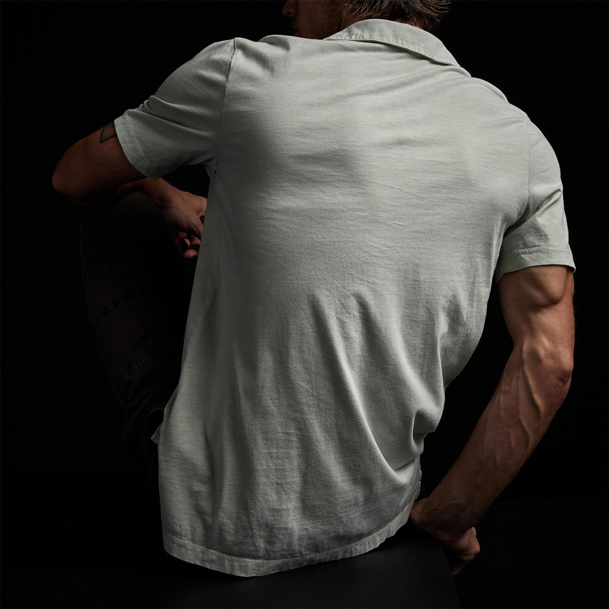 Sueded Jersey Polo in Celery Pigment | James Perse Los Angeles