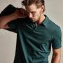 Sueded Jersey Polo in Canopy Pigment | James Perse Los Angeles